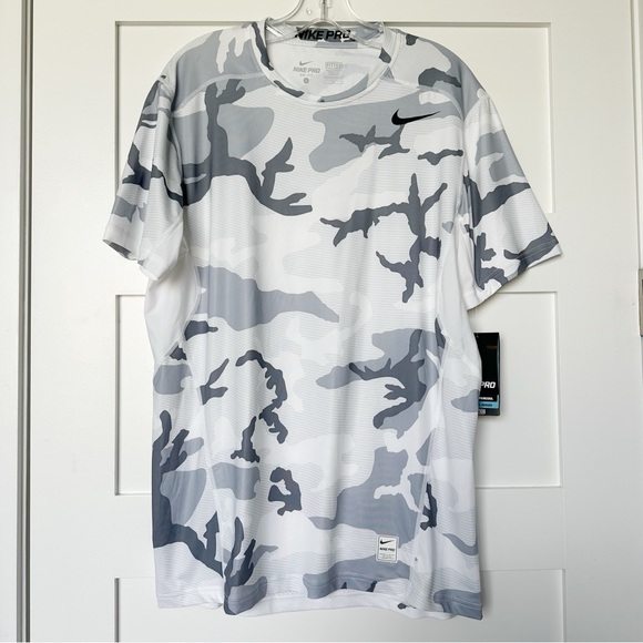 Nike Pro Snow Camo Fitted Shirt - Picture 1 of 7